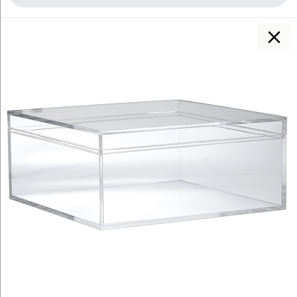 Ballard Designs Square Acrylic Display or Storage Box